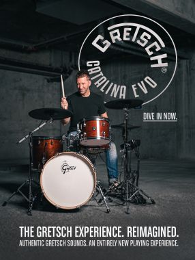 Gretsch Catalina Evo CE-J484-BKSP  Black Sparkle 18" sähkörummut