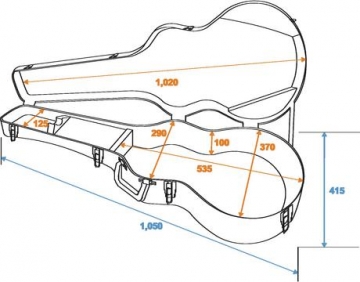ABS-case for classical guitar