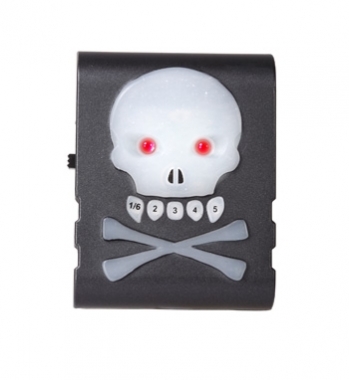 Cherub ST-711 SKULL TUNER for guitar and bass. (Input jack)