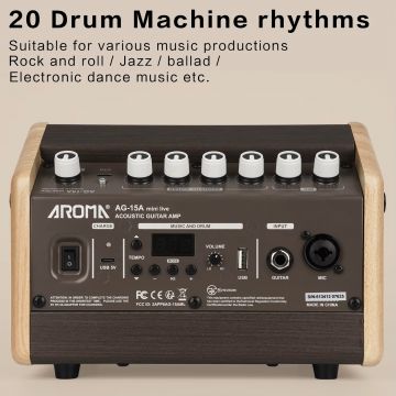 Aroma AG-15AML MINI LIVE ladattava akustinen minivahvistin