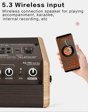 Aroma AG-15AML MINI LIVE ladattava akustinen minivahvistin
