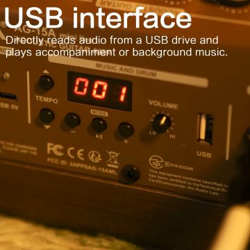 Aroma AG-15AML MINI LIVE ladattava akustinen minivahvistin