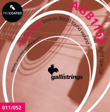 Galli Strings Procoated AGB1152 teräskielet Light Special