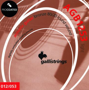 Galli Strings Procoated AGB1253 teräskielet Light Special