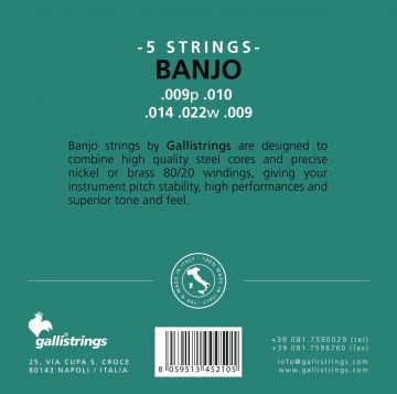 Galli Strings G210 5-kielisen banjon kielisetti