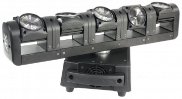 AFX Light 5-päinen SUPER BEAM LED liikkuvilla päillä ja loputtomalla pyörimisellä