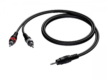 RCA-miniplug cable 1.5 metrers