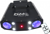 Ibiza Light 3in1 light with moonflower, strobe and laser effects