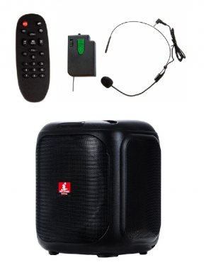 AudioDesignPRO DJ107 akkukaiutin ja headset mikrofoni