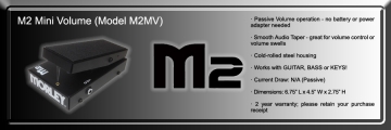 Morley M2 Minivolume pedal