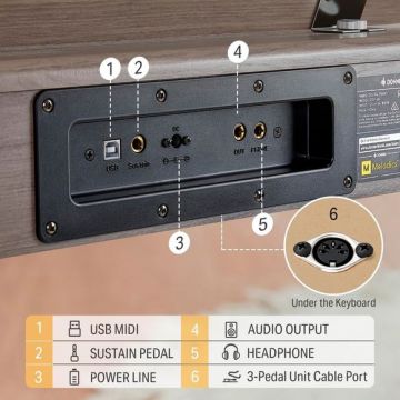 Donner DDP-60 digipiano satin brown