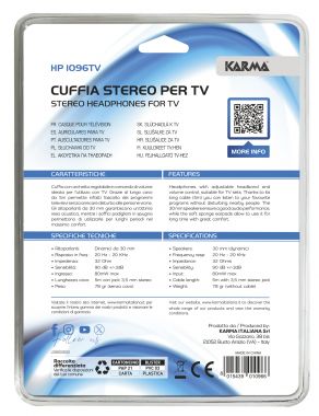 Karma HP 1096TV langalliset kuulokkeet