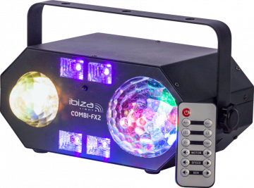 Ibiza Light 4in1 valo astro,waterwave, UV ja strobe efekteillä