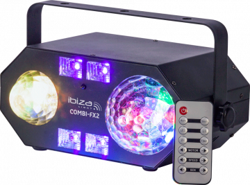 Ibiza Light COMBI-FX2 4in1 valo astro,waterwave, UV ja strobe efekteillä