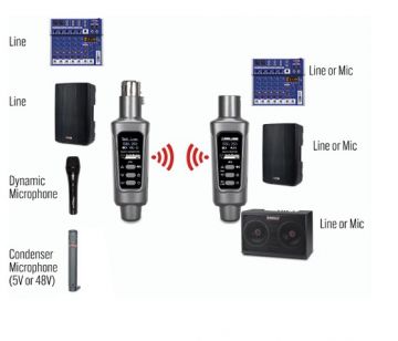 AudioDesignPRO JTX/RX11 langaton XLR-lähetin Phantom