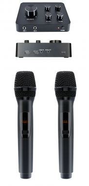 High Audio K6D HDMI-karaokemikseri + langaton mikrofoni x2