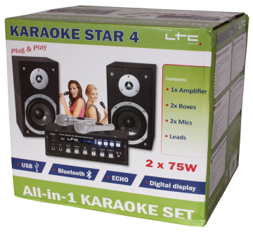 Hi-Fi/karaoke äänentoistopaketti Star 4