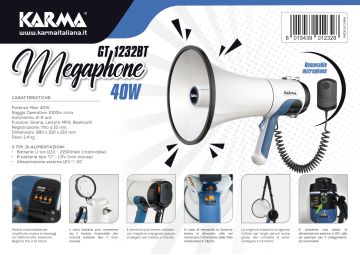 KARMA 40W ladattava megafoni