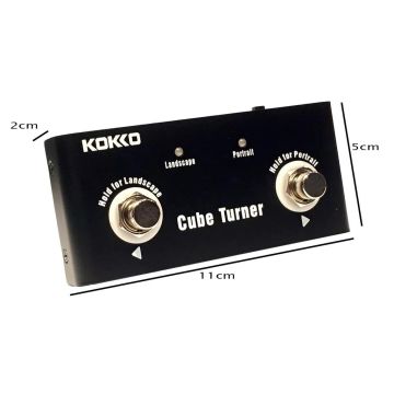 Kokko FCT2 Cube Turner metallirunkoinen Bluetooth-jalkakytkin muusikoille
