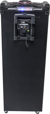 STAND-ALONE, LED-ILLUMINATED BOX 2 x 12”/30cm 300W WITH USB, BLUETOOTH & VHF MIC