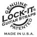 Lock-It Strap lukkiutuva Silver Checker kitarahihna
