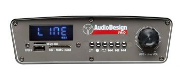 AudioDesignPRO M2 10WL 10" kannettava akkukäyttöinen kaiutin+2x langatonta mikkiä USB/BT/SD