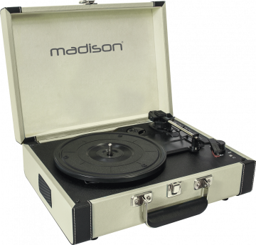 Madison White Record Player in a Case 