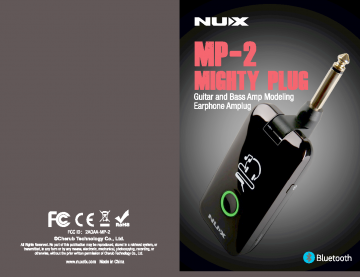 NUX Mighty Plug MP-2 mallintava kuulokevahvistin kitaralle ja bassolle