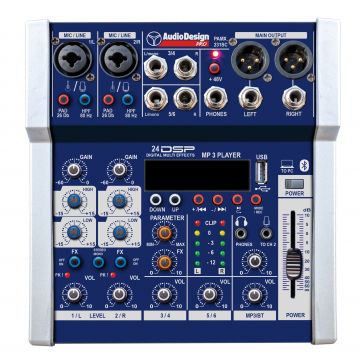 Audio Design Pro PAMX.231SC USB-mixer FX/BT