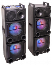 Party Light & Sound sound system with USB, SD and Bluetooth 2 x 12”/30cm 1200W