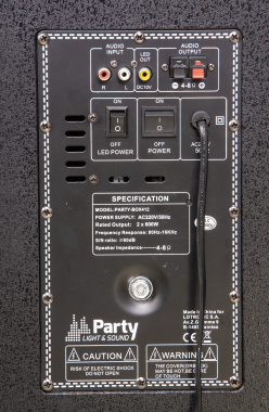 Party Light & Sound kaiutinpari USB/SD/BT 2x12”/1200W