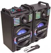 Party Light & Sound DJ sound system with USB, Bluetooth, TF & MIC 2 x 10” 700W