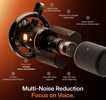 Maono PD200W T langaton mikrofonin ominaisuuksia