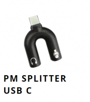 Kuuloke-ja mikrofonihaaroitin USB-C liittimellä PM USB-C Splitter