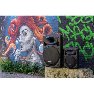 Ibiza Sound PORT-10 Kannettava akkukäyttöinen 500W kaiutin+langaton mikki/USB/SD+BT