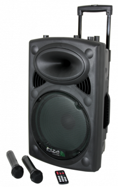 VUOKRA Ibiza Sound PORT-12 Kannettava akkukäyttöinen 700W kaiutin+ 2x langatonta mikkiä 