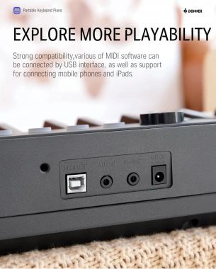 Donner SD10 keyboard liitännät