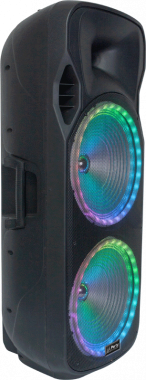 PORTABLE SOUND SYSTEM 2 x 15’’/38cm - 900W WITH USB, SD, TF, BLUETOOTH, FM & 2x UHF MICS