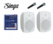 DAP-Audio active pair black/white + Singa internet karaoke 