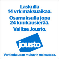 Jousto laskulla maksuaikaa 14 pv tai 24 kk osamaksu